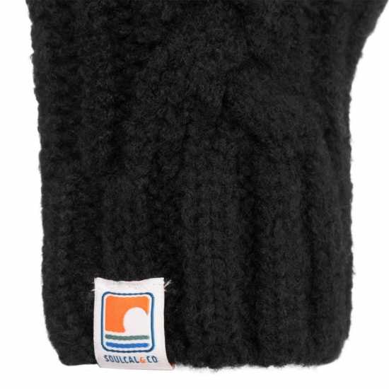 Soulcal Cable Mitts 51 Черно Мъжки ски ръкавици