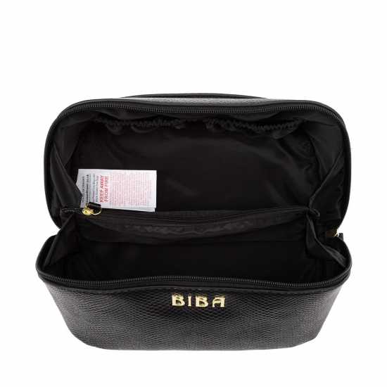 Biba Biba Cosmetic Bag Черна змия Пътни принадлежности