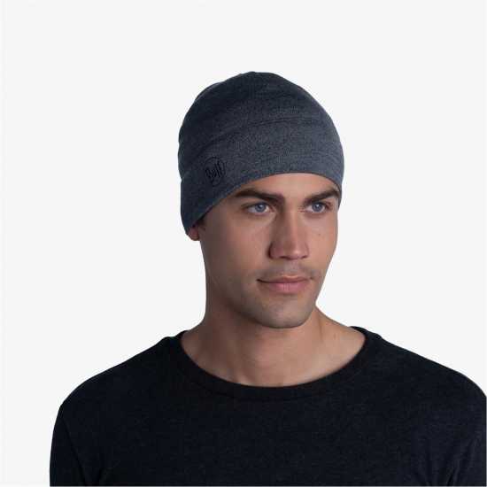 Buff Merino Beanie 44 Сиво Шапки с козирка