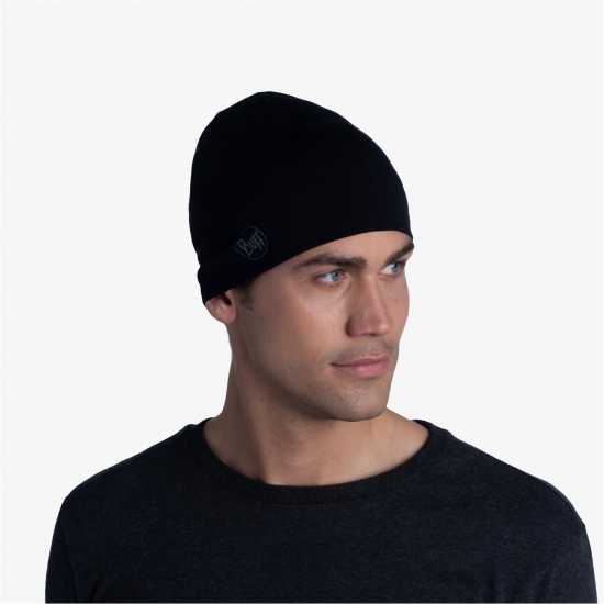 Buff Merino Beanie 44 Черно Шапки с козирка