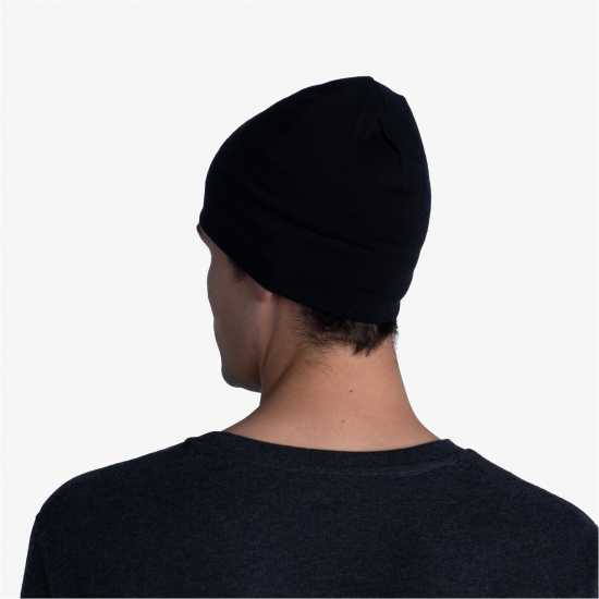 Buff Merino Beanie 44 Черно Шапки с козирка