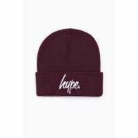 Hype Script Beanie 99 Бордово Шапки с козирка