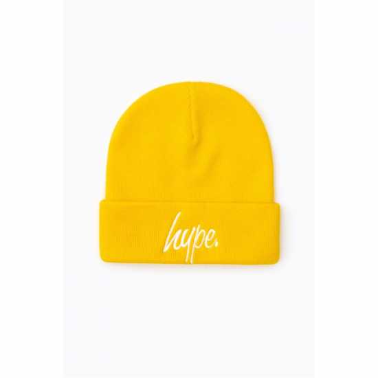 Hype Script Beanie 99 Жълто Шапки с козирка