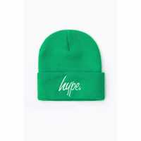 Hype Script Beanie 99 Кели зелено Шапки с козирка