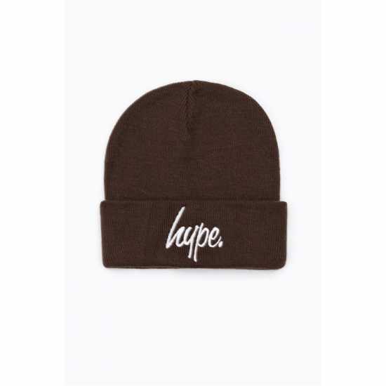 Hype Script Beanie 99 Шоколад Шапки с козирка