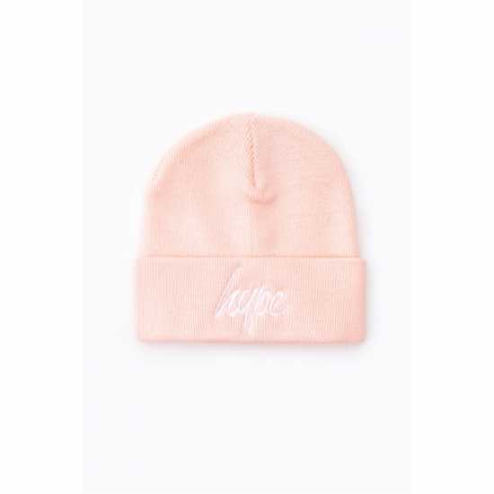 Hype Script Beanie 99 Благороден розов Шапки с козирка