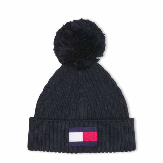 Tommy Hilfiger Big Flag Pom Pom Beanie Junior Син DW6 Шапки с козирка