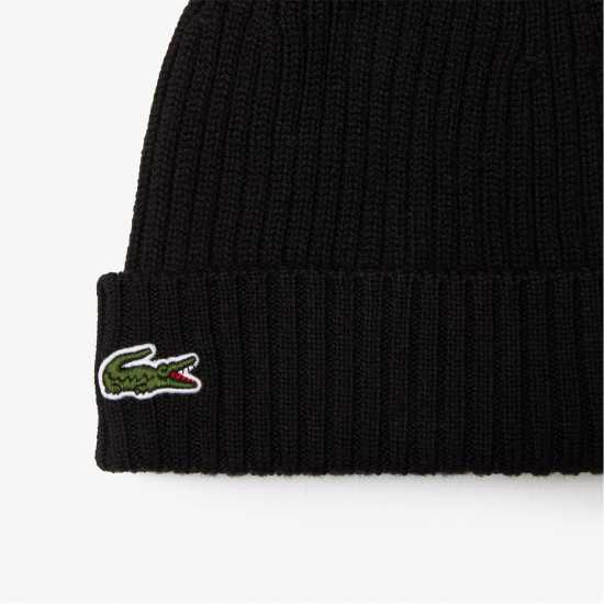 Lacoste Knitted Beanie Mens Черно 031 Зимни аксесоари