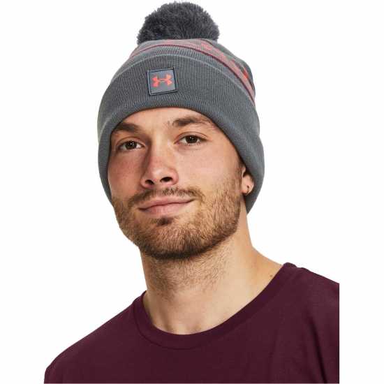 Under Armour Armour Ua Men'S Halftime Pom Beanie Beany Unisex Adults Сиво Шапки с козирка