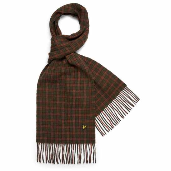 Lyle And Scott Lyle Tartan Lw Scarf Sn99 Оранжев/Олива Зимни аксесоари