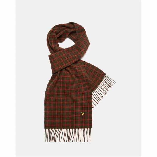 Lyle And Scott Lyle Tartan Lw Scarf Sn99 Оранжев/Олива Зимни аксесоари