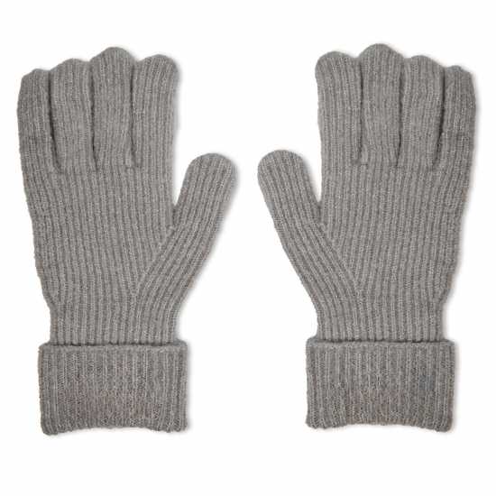 Jack Wills Knitted Gloves 44 Сив марл Мъжки ски ръкавици