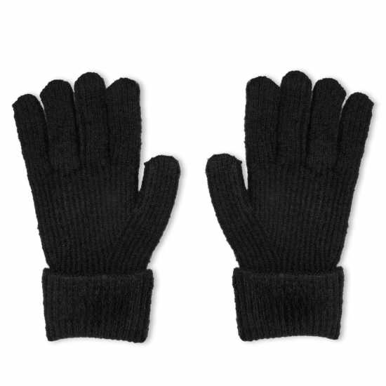 Jack Wills Knitted Gloves 44 Черно Мъжки ски ръкавици