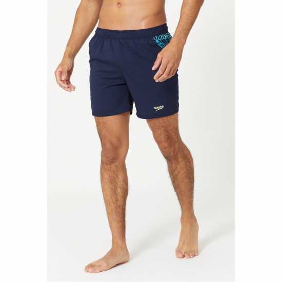 Speedo Check Leisure 16 Navy Water Shorts  Мъжки къси панталони