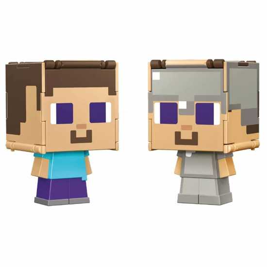 Minecraft Minecraft Flippin' Figs Steve in Iron Armor Action Figure  