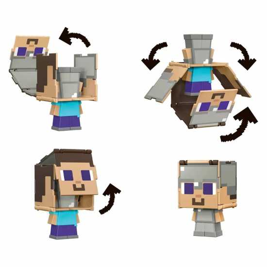 Minecraft Minecraft Flippin' Figs Steve in Iron Armor Action Figure  