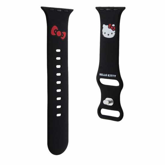 Hello Kitty Apple Watch Silicon Strap Black  Часовници