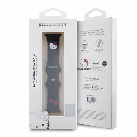 Hello Kitty Apple Watch Silicon Strap Black  Часовници