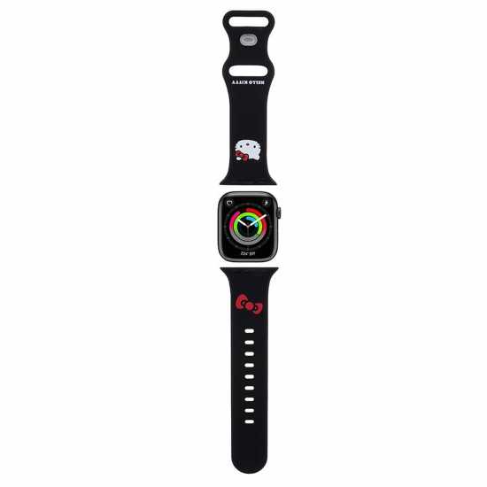 Hello Kitty Apple Watch Silicon Strap Black  Часовници