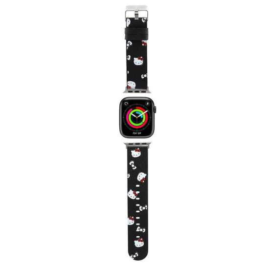 Hello Kitty Apple Watch Leather Strap - Black  Часовници