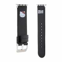 Hello Kitty Apple Watch Grained Leather Strap Logo Black  Часовници