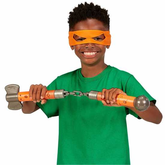 Teenage Mutant Ninja Turtles Of Teenage Mutant Ninja Turtles Build N Battle Michelangelo Nunchuks - Ninja Reveal Playset  Подаръци и играчки