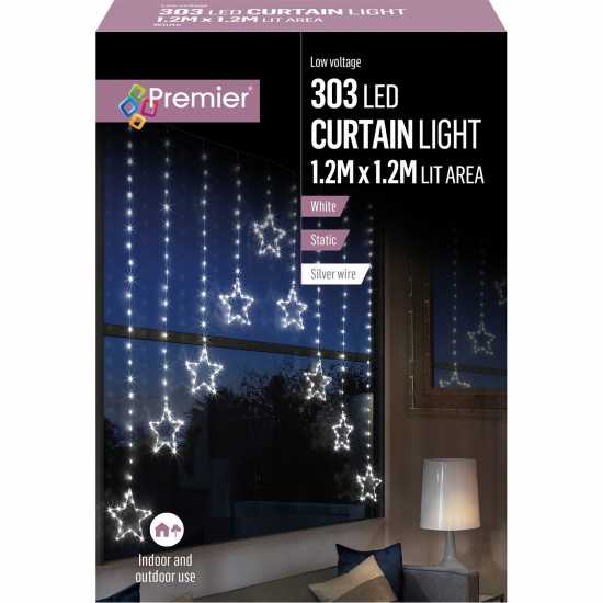 The Spirit Of Christmas Led Star Curtain Light Хладна бяла 