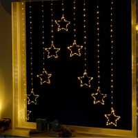 The Spirit Of Christmas Led Star Curtain Light Топло бяло 