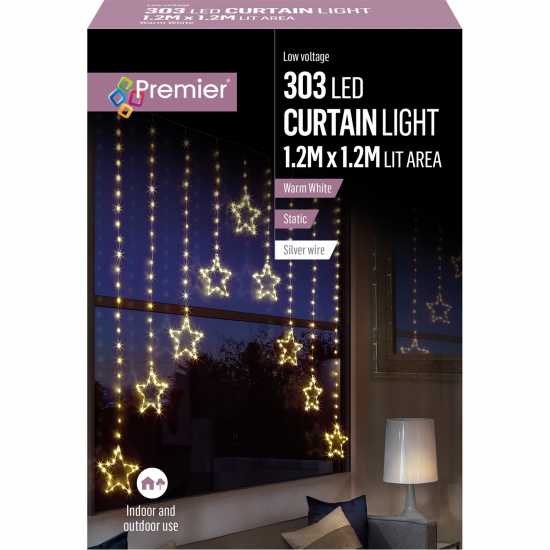 The Spirit Of Christmas Led Star Curtain Light Топло бяло 