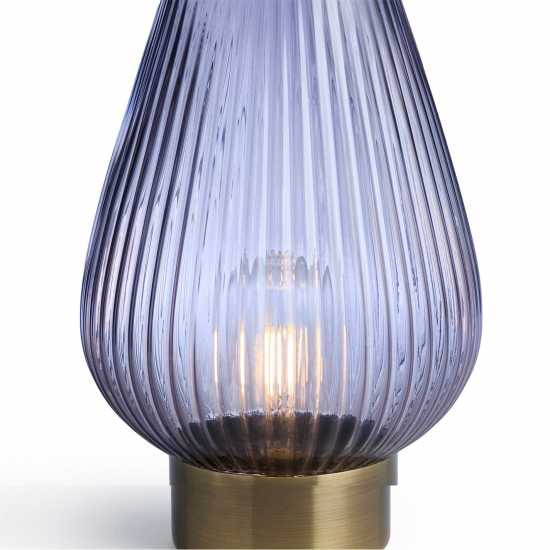 Biba Led Glass Ridged Lantern  