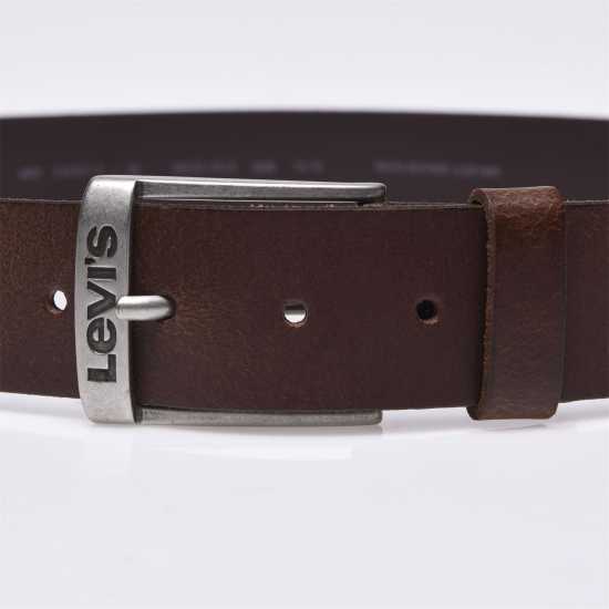 Levis Кожен Колан Duncan Leather Belt Тъмно кафяво 