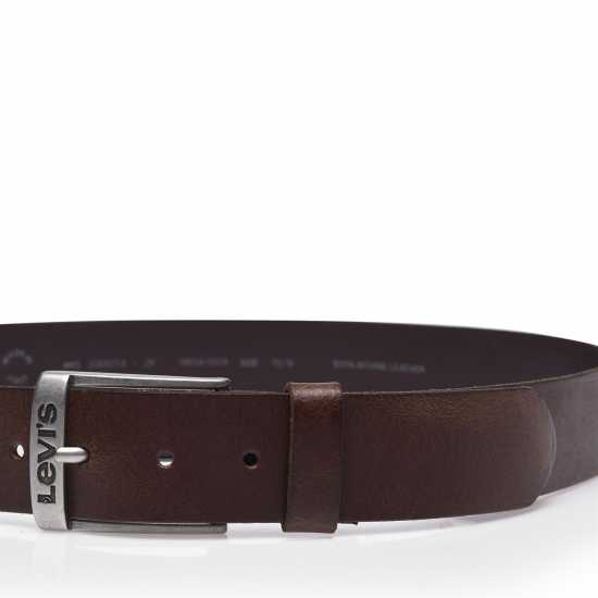 Levis Кожен Колан Duncan Leather Belt Тъмно кафяво 