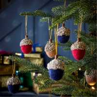 Biba Acorn Baubles Set Of 6  