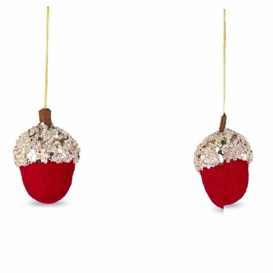 Biba Acorn Baubles Set Of 6  