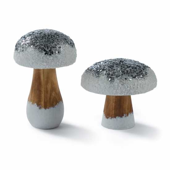 The Spirit Of Christmas Set Of 2 Decorative Mushrooms  