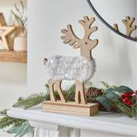 The Spirit Of Christmas Led Reindeer With Fur Decoration  