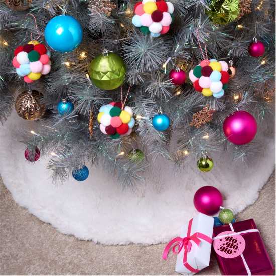 The Spirit Of Christmas Faux Fur Tree Skirt Бежово 