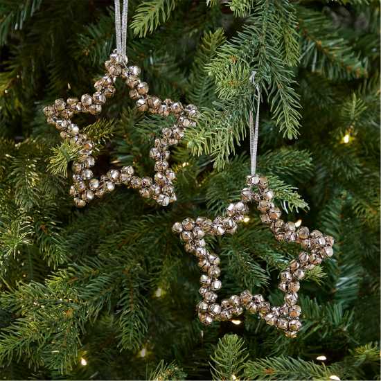 The Spirit Of Christmas Pack Of 2 Star Hanging Decorations  