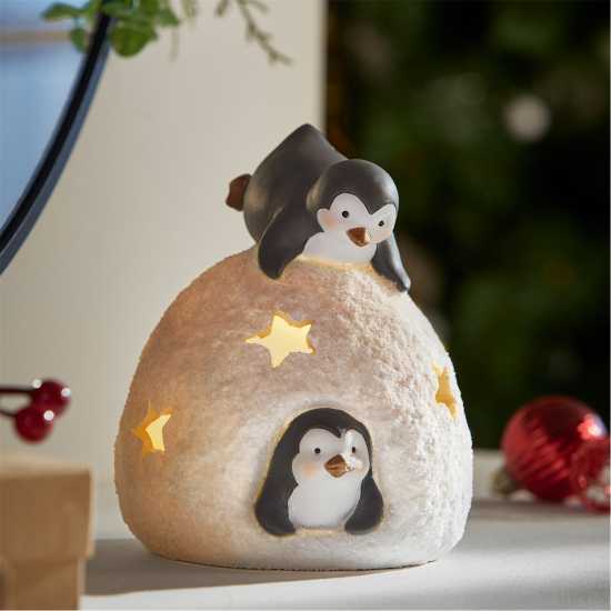 The Spirit Of Christmas Led Penguin Igloo Decoration  