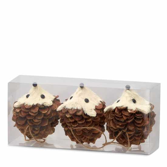 The Spirit Of Christmas Set Of 3 Hedgehog Tree Decorations  