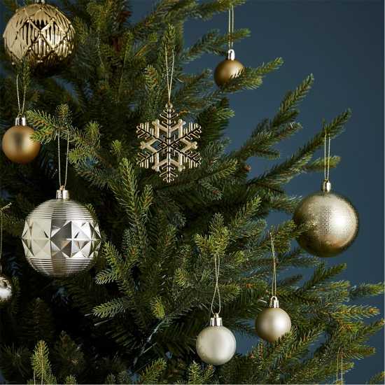 The Spirit Of Christmas 50 Piece Mixed Bauble Tree Decoration Set Злато 