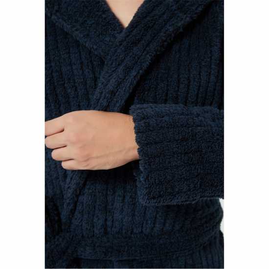 Howick Рокля На Ивици Jacquard Stripe Dressing Gown Морска синьо 