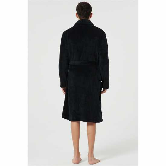 Howick Fleece Dressing Gown Черно 