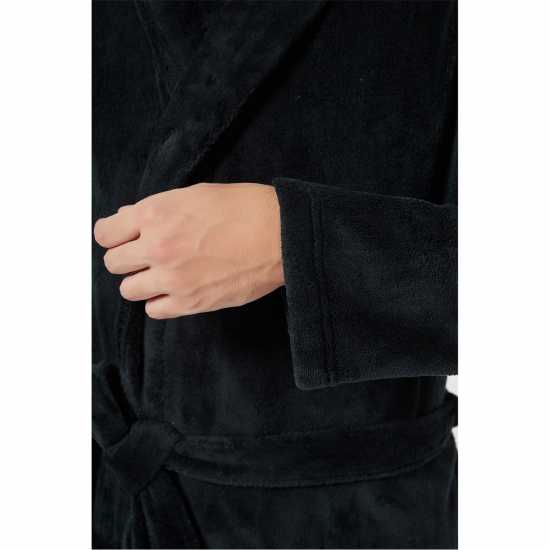 Howick Fleece Dressing Gown Черно 