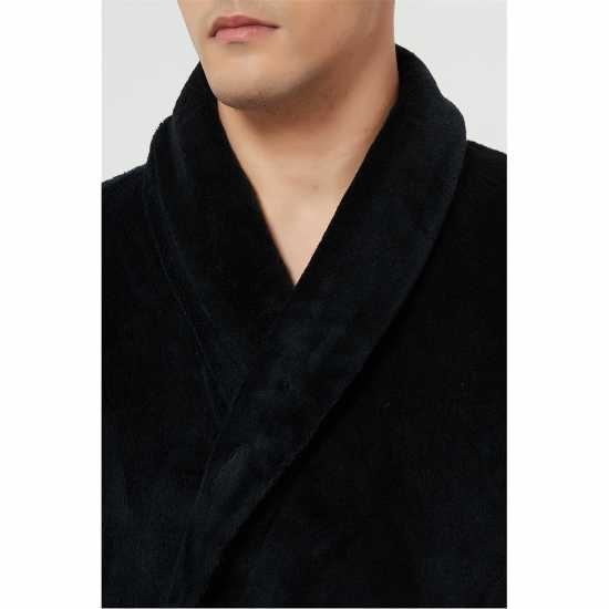 Howick Fleece Dressing Gown Черно 