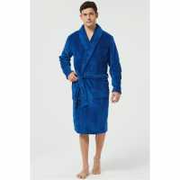 Howick Fleece Dressing Gown Синьо 