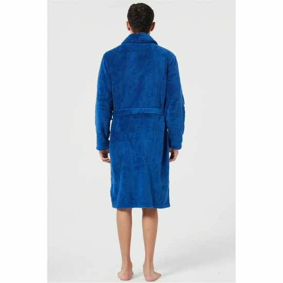 Howick Fleece Dressing Gown Синьо 