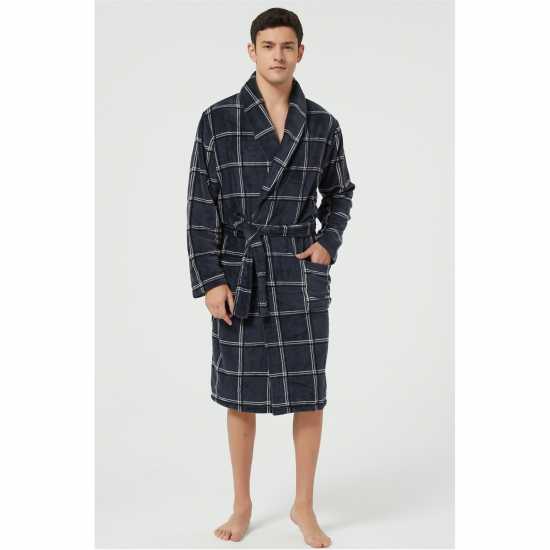 Howick Check Fleece Dressing Gown  