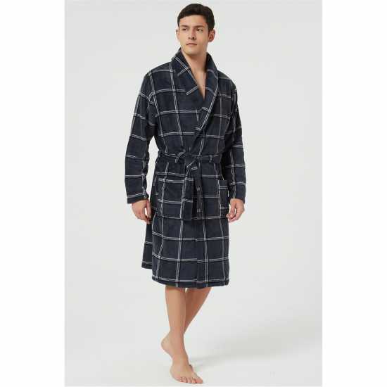 Howick Check Fleece Dressing Gown  