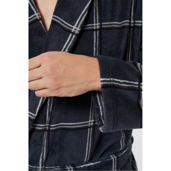 Howick Check Fleece Dressing Gown  